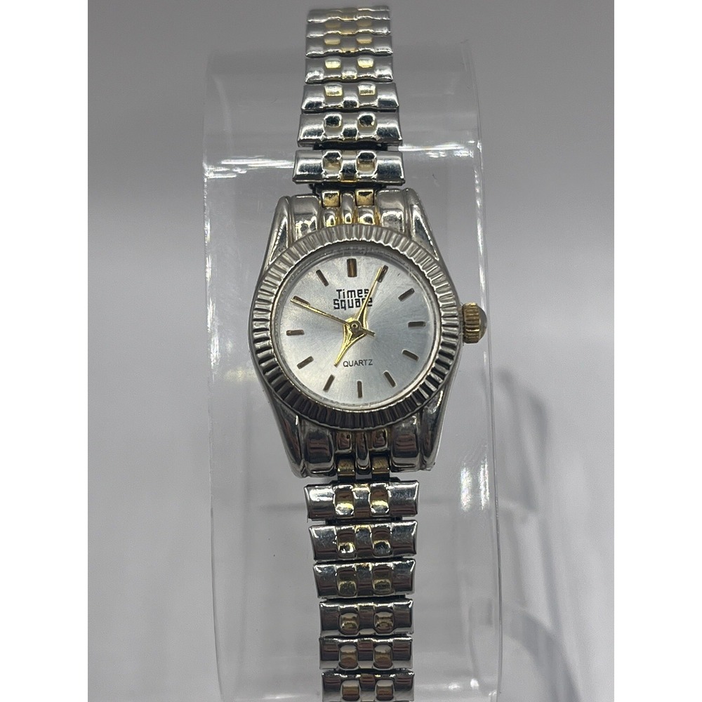 Times Square Women's Quartz Watch Stretch Band 19mm Case- New Battery